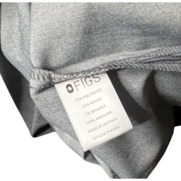 NEW Figs Technical Collection Catarina One Pocket Scrub Top Size XS Gray LOGO - Picture 8 of 10